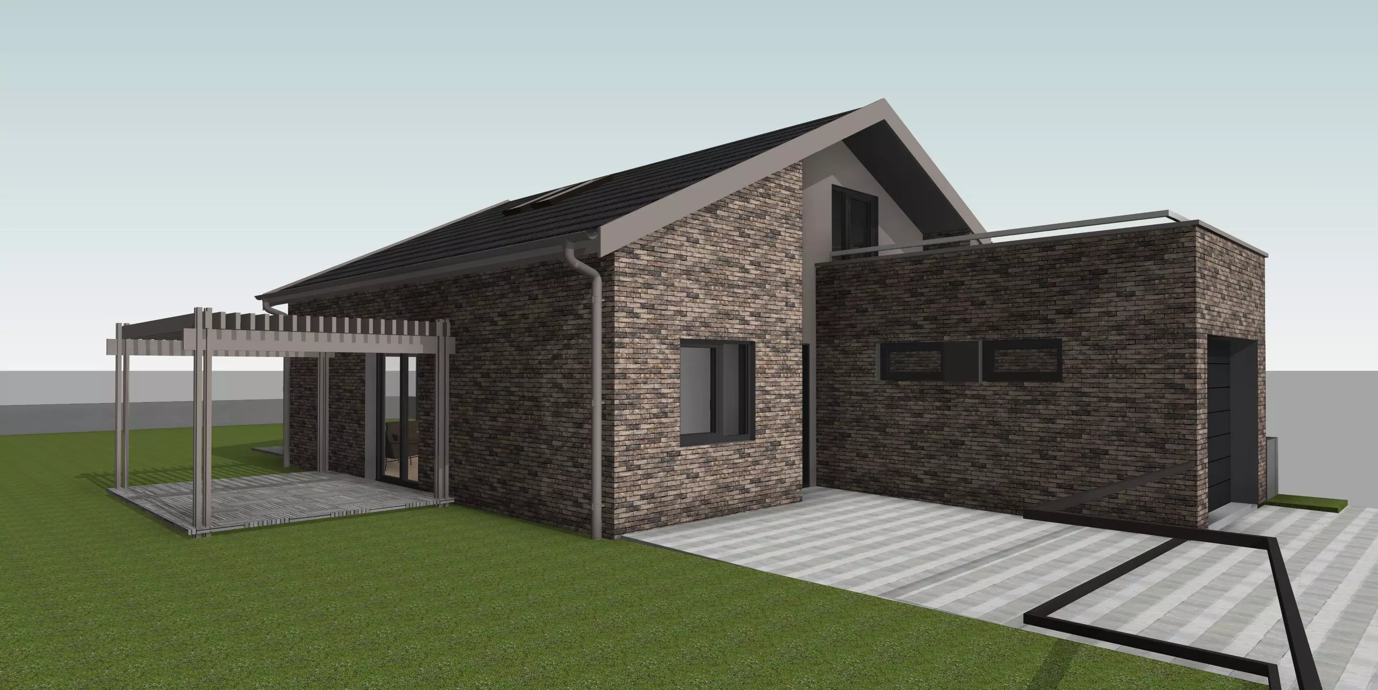 Single Family House 3D model_0