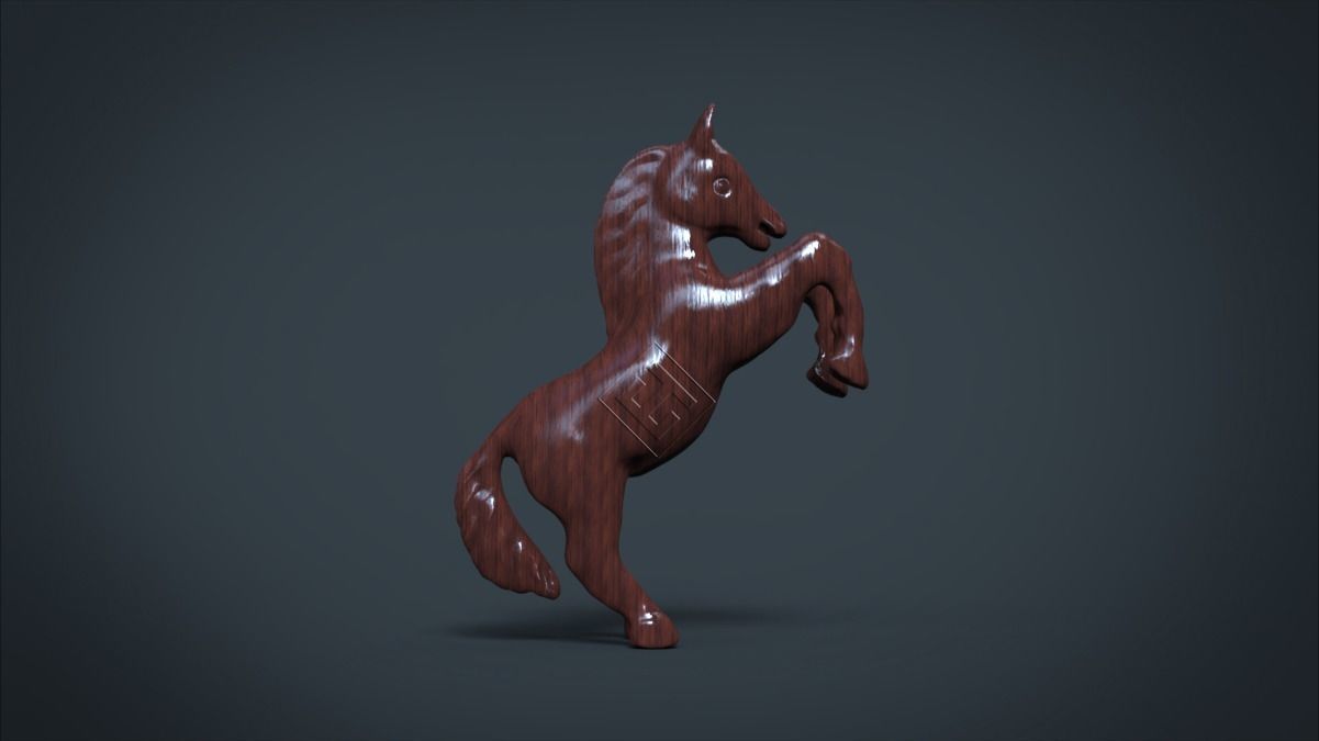 Horse On Two Legs 3D print model_3
