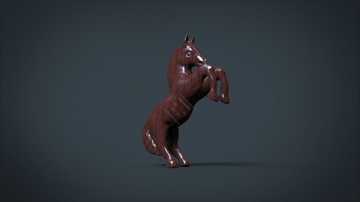 Horse On Two Legs 3D print model_1