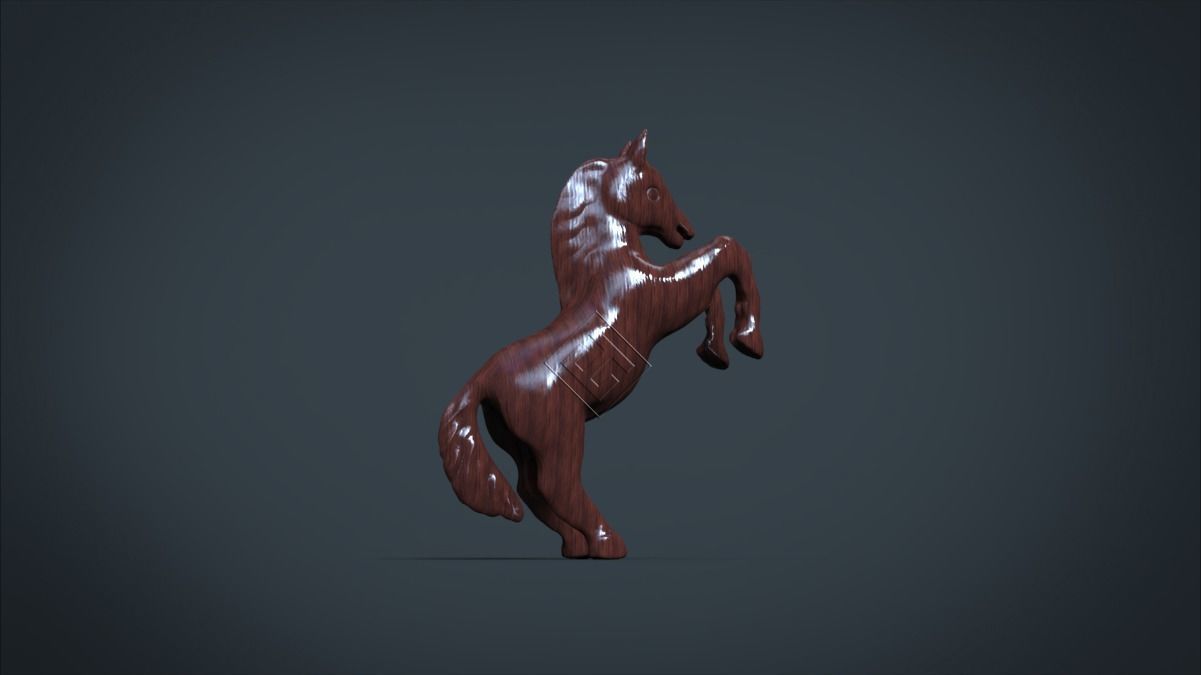 Horse On Two Legs 3D print model