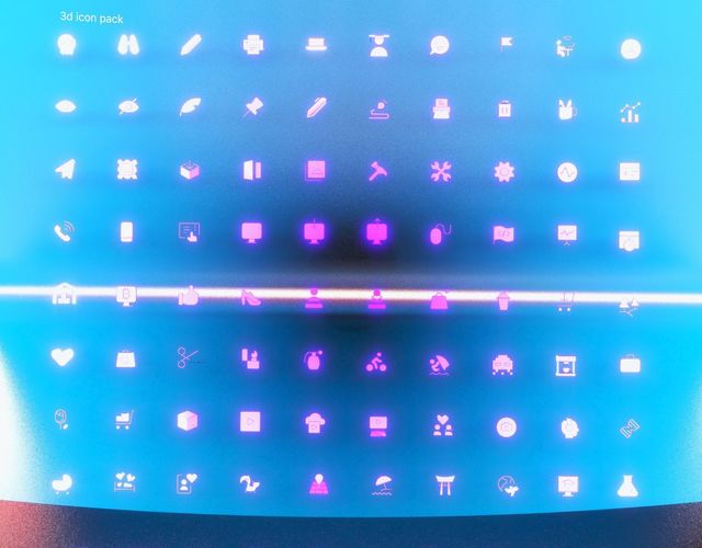 3d icon pack Free 3D model