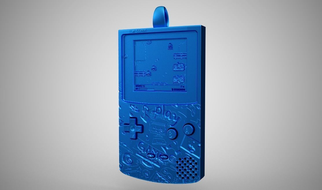 Gameboy Necklace 3D print model_1