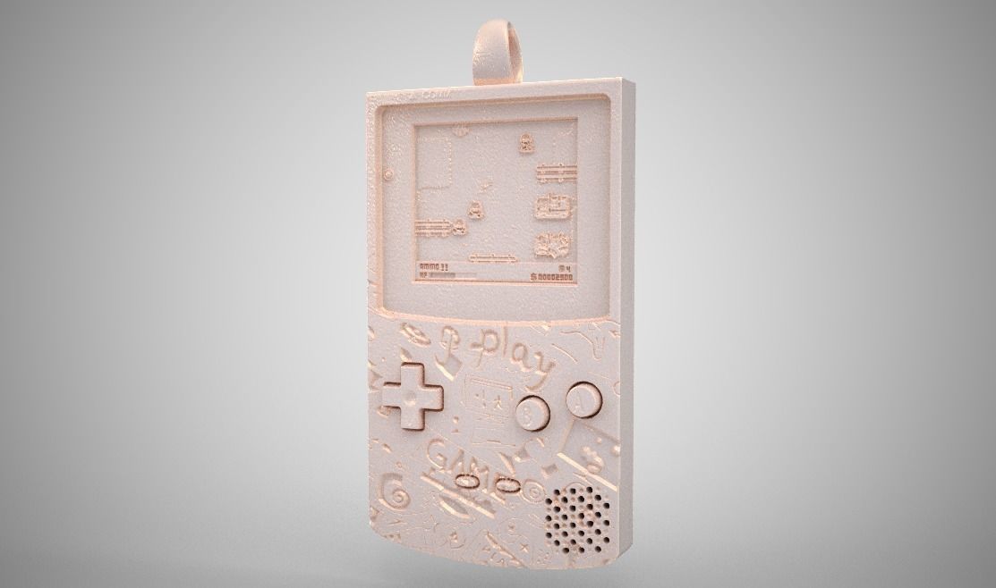Gameboy Necklace 3D print model_2