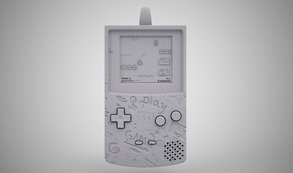 Gameboy Necklace 3D print model_3