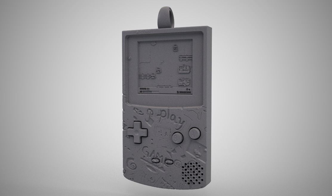 Gameboy Necklace 3D print model_13