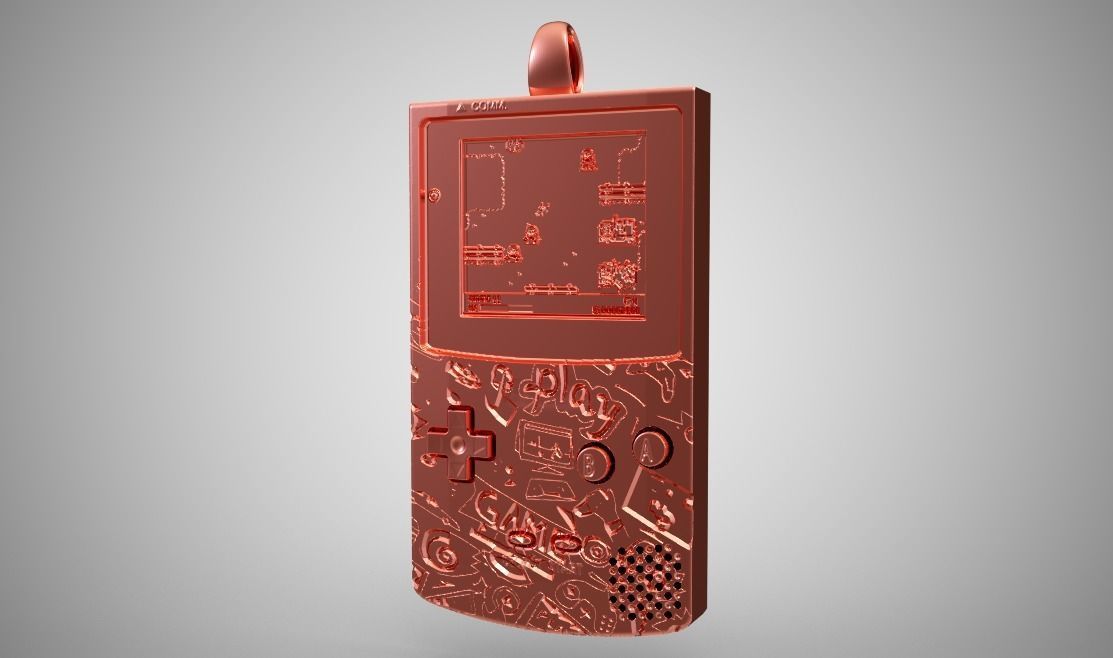 Gameboy Necklace 3D print model_10