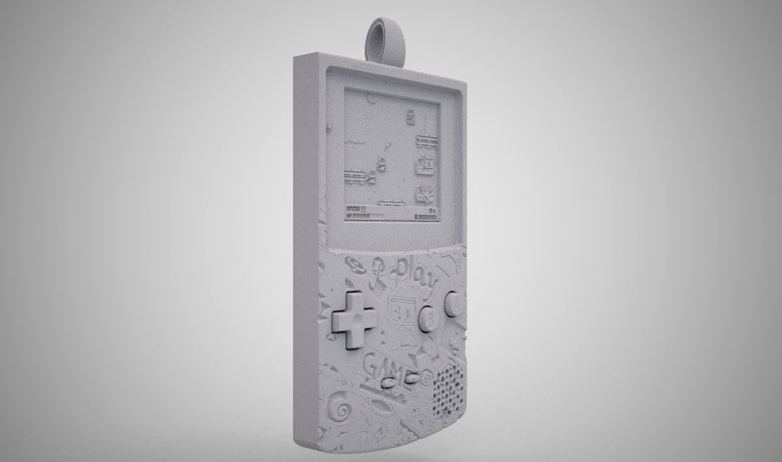 Gameboy Necklace 3D print model_5