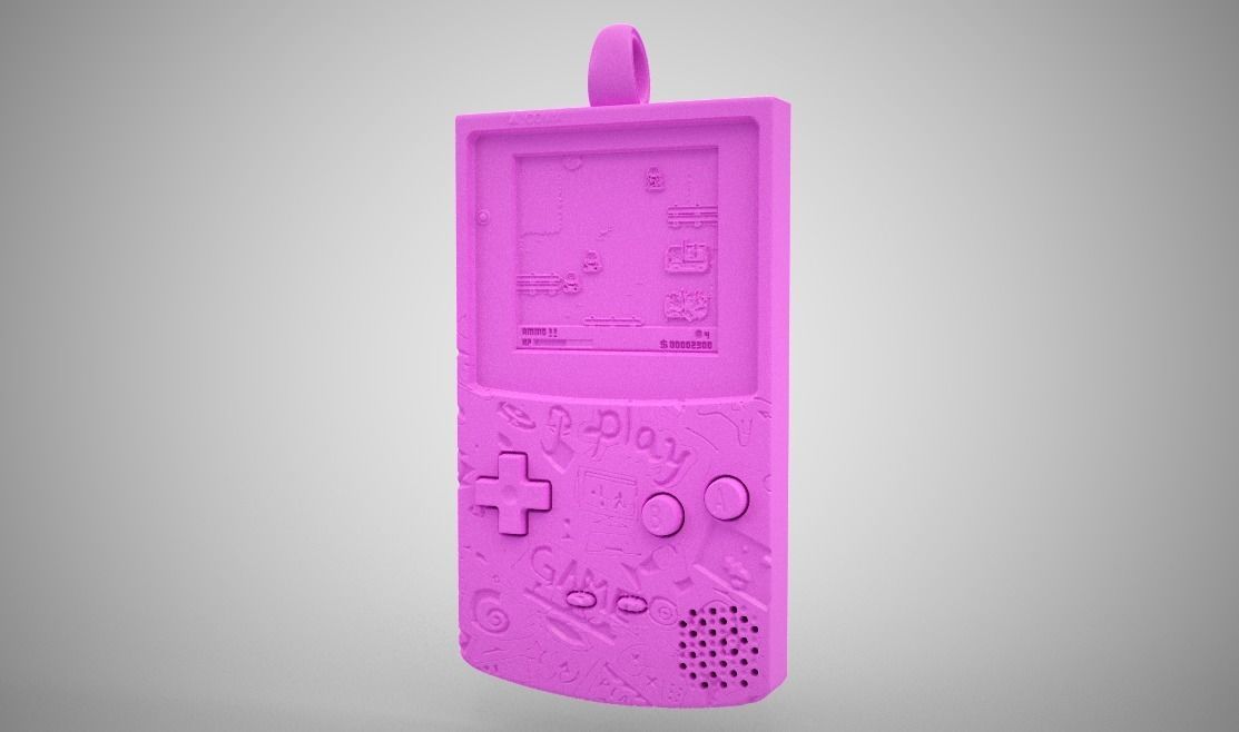 Gameboy Necklace 3D print model_12
