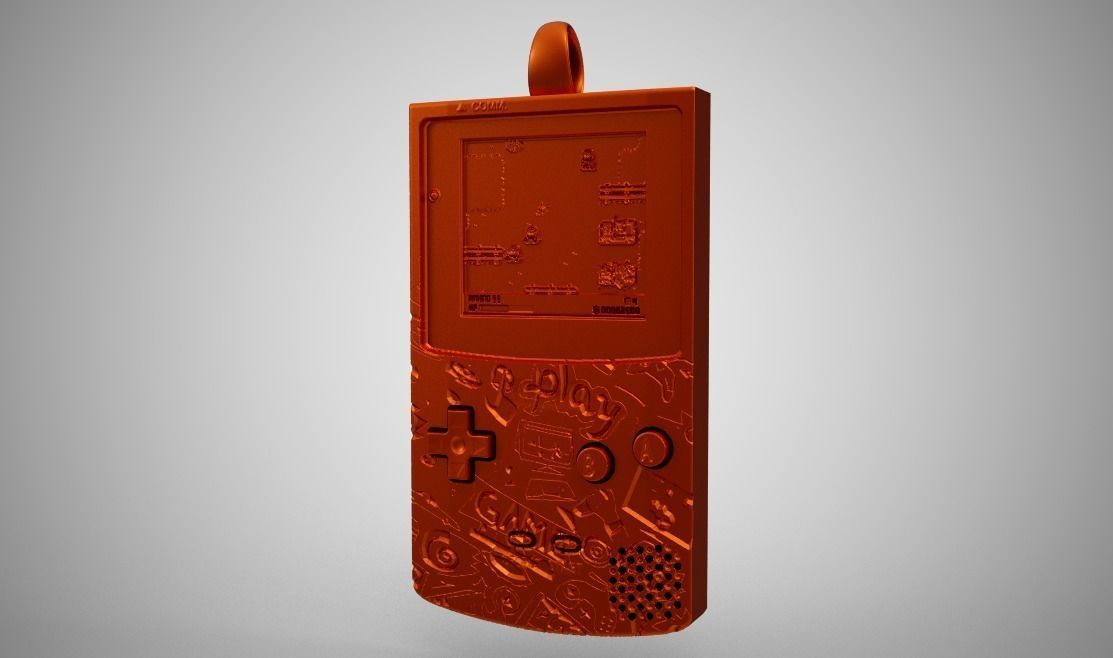 Gameboy Necklace 3D print model_9