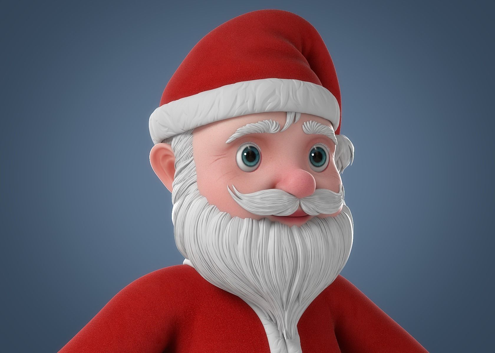 Cartoon Santa Claus NoRig 3D model_8