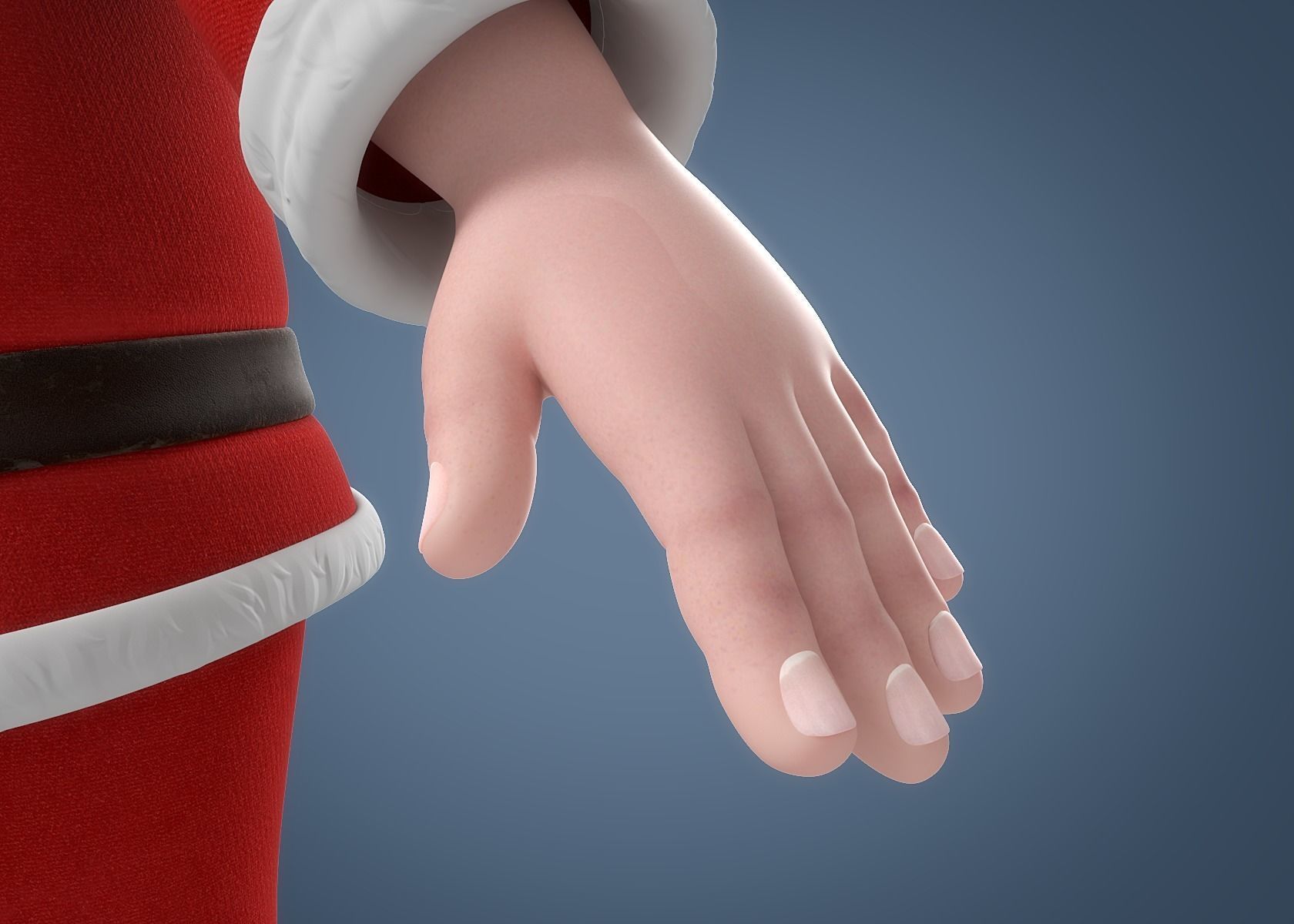 Cartoon Santa Claus NoRig 3D model_15