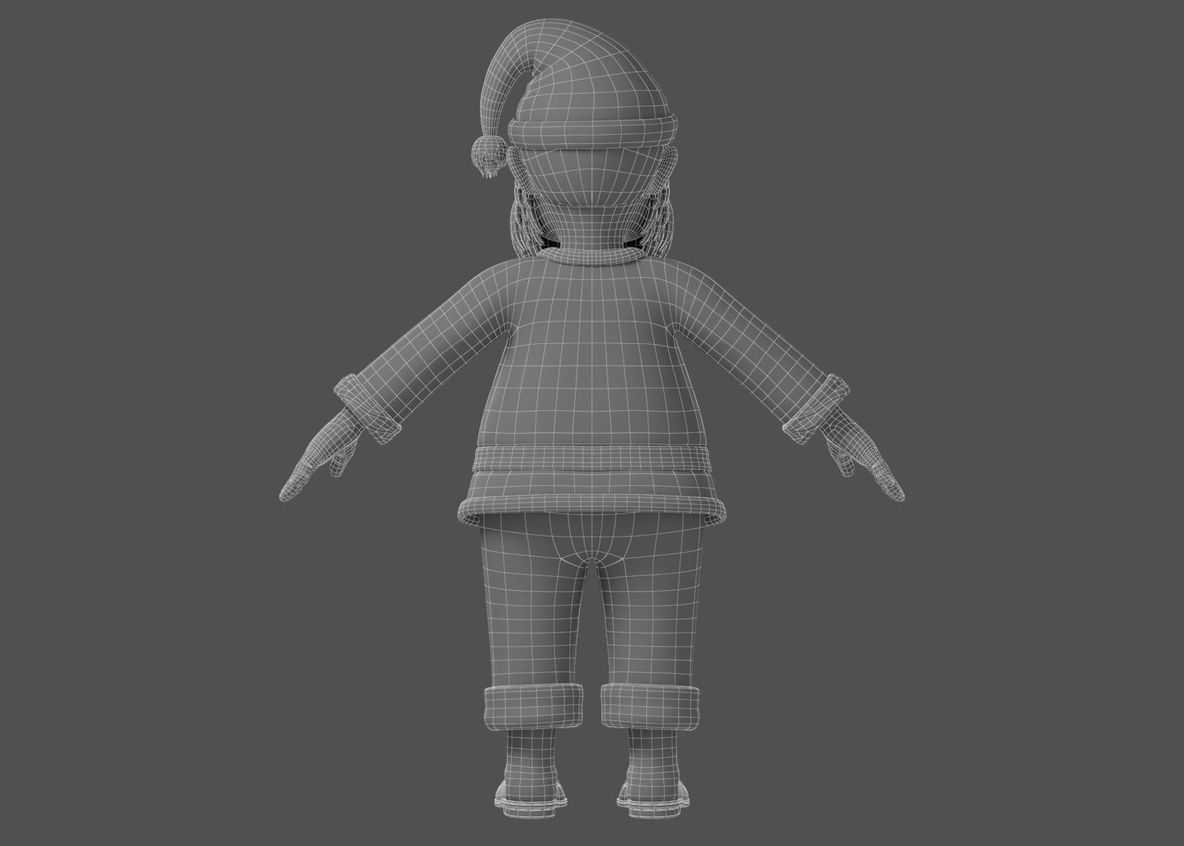 Cartoon Santa Claus NoRig 3D model_28