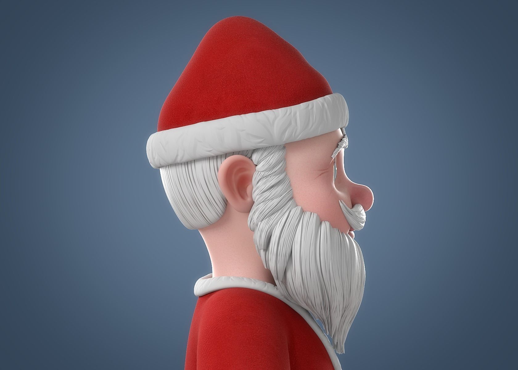 Cartoon Santa Claus NoRig 3D model_7