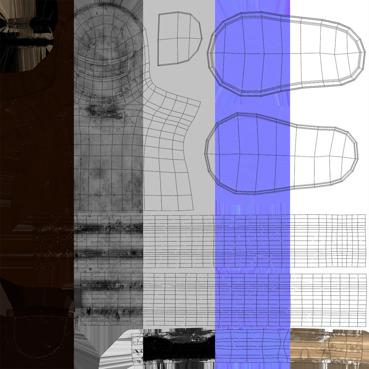 Cartoon Santa Claus NoRig 3D model_32