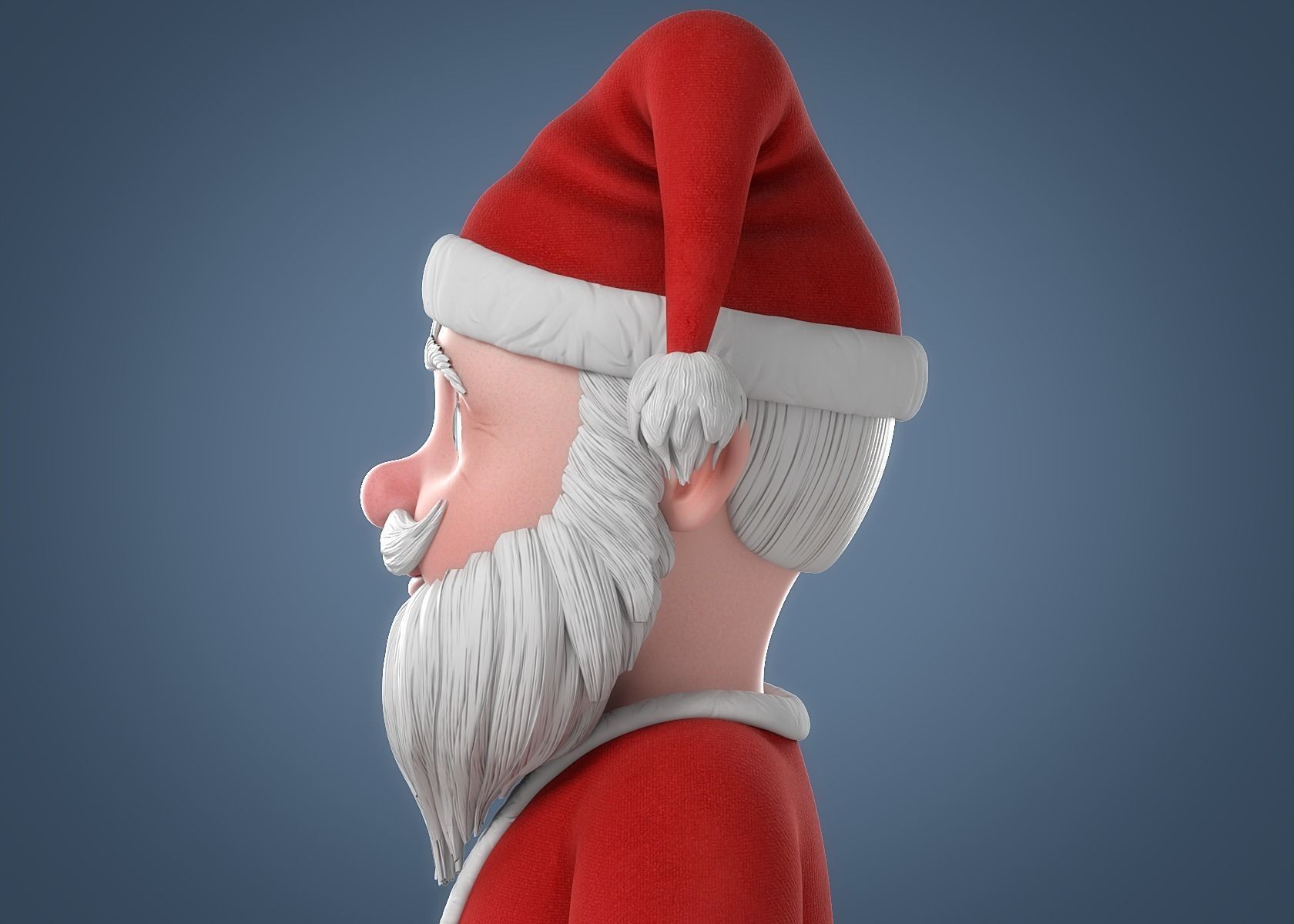 Cartoon Santa Claus NoRig 3D model_3