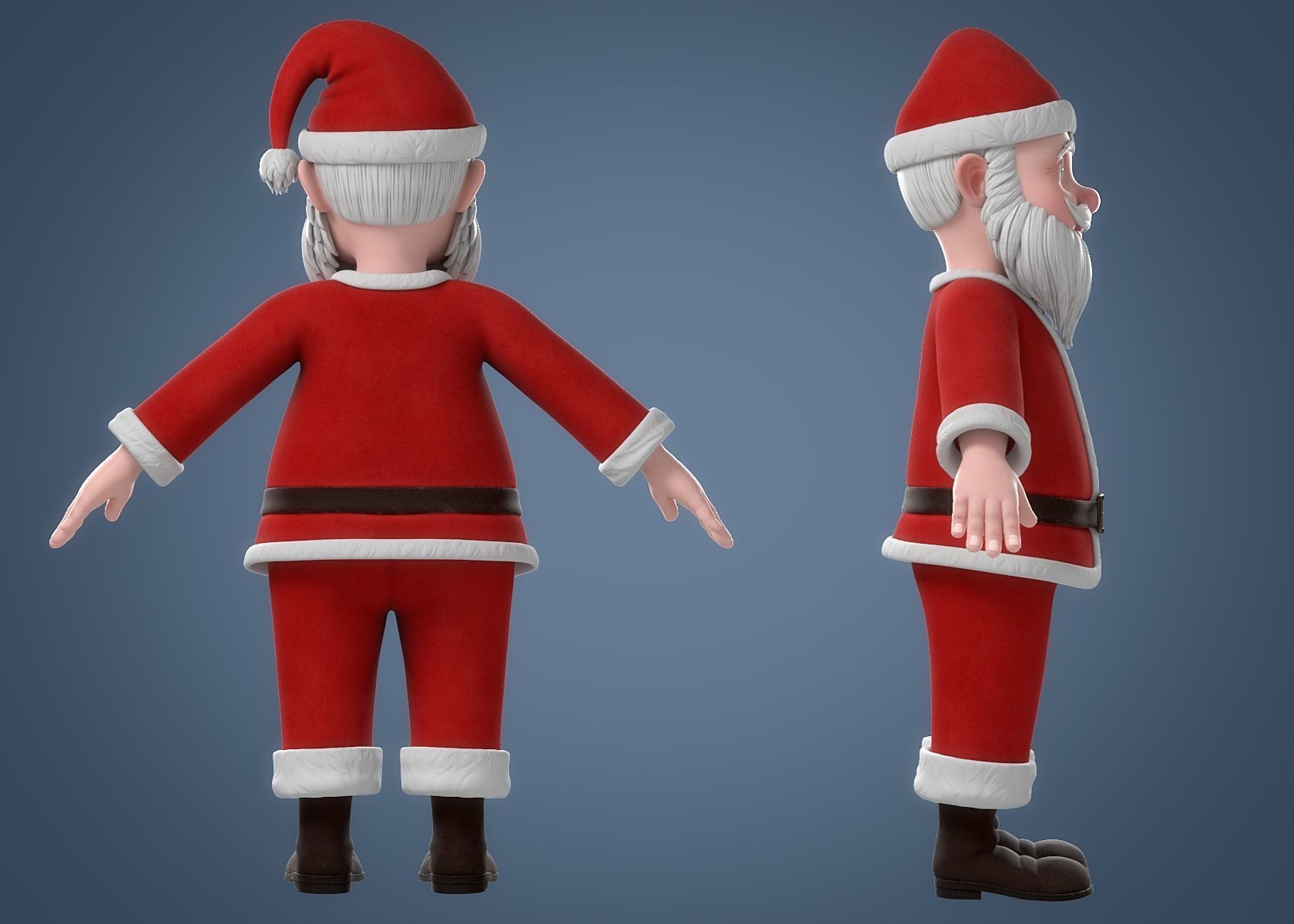 Cartoon Santa Claus NoRig 3D model_11