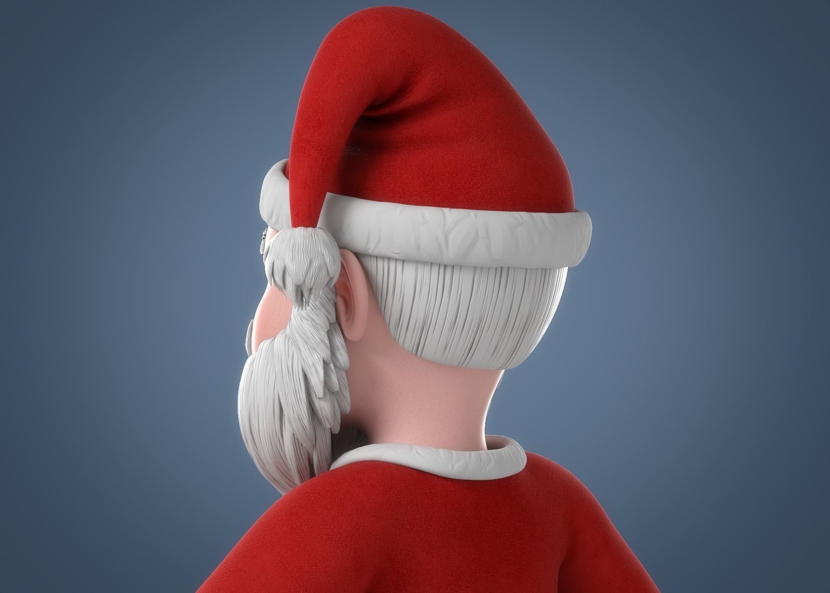 Cartoon Santa Claus NoRig 3D model_4