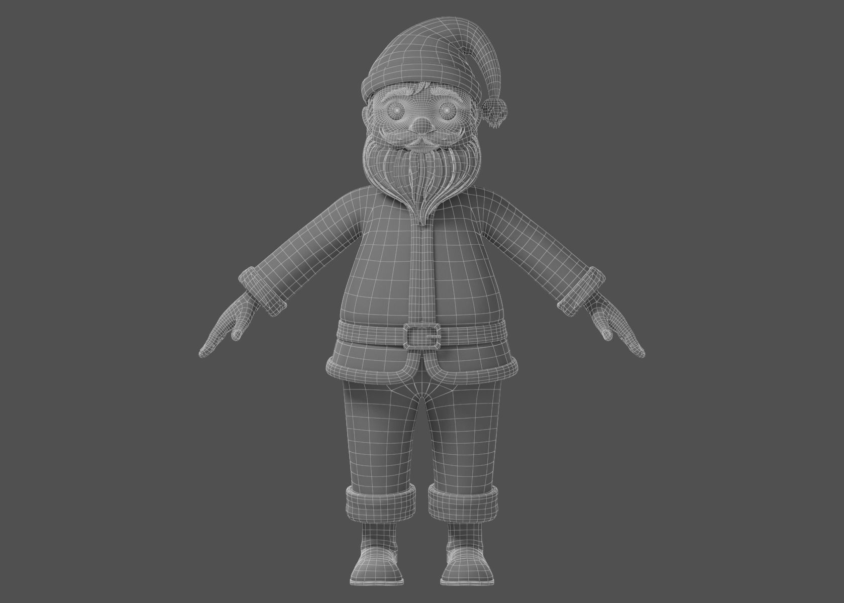 Cartoon Santa Claus NoRig 3D model_24