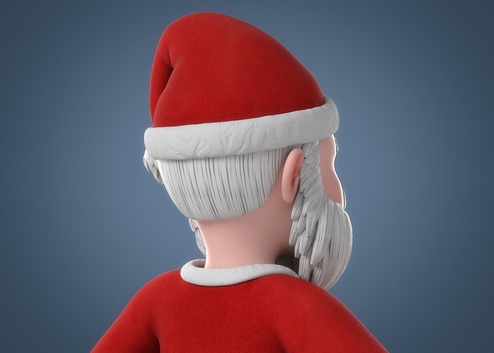 Cartoon Santa Claus NoRig 3D model_6