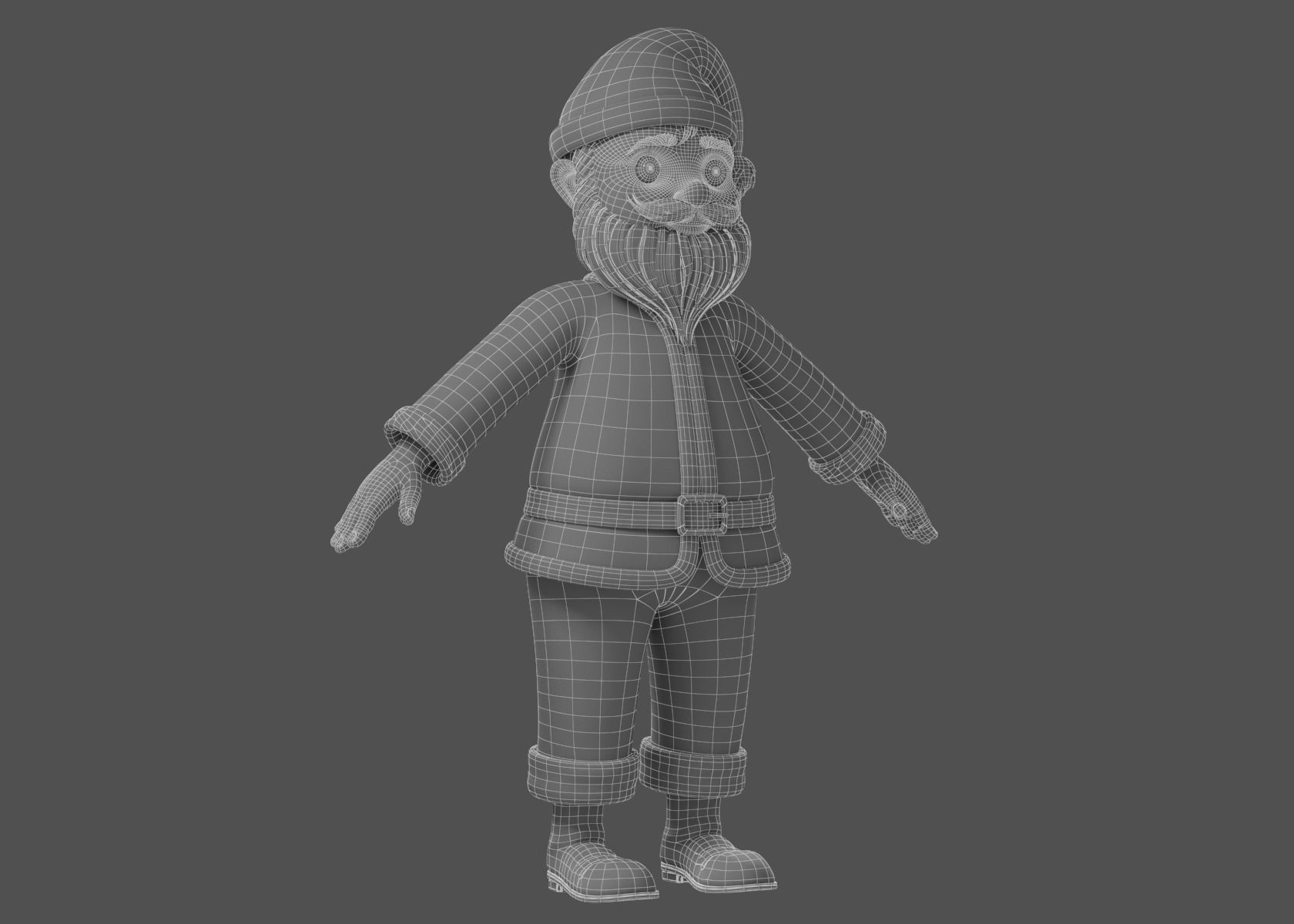 Cartoon Santa Claus NoRig 3D model_31