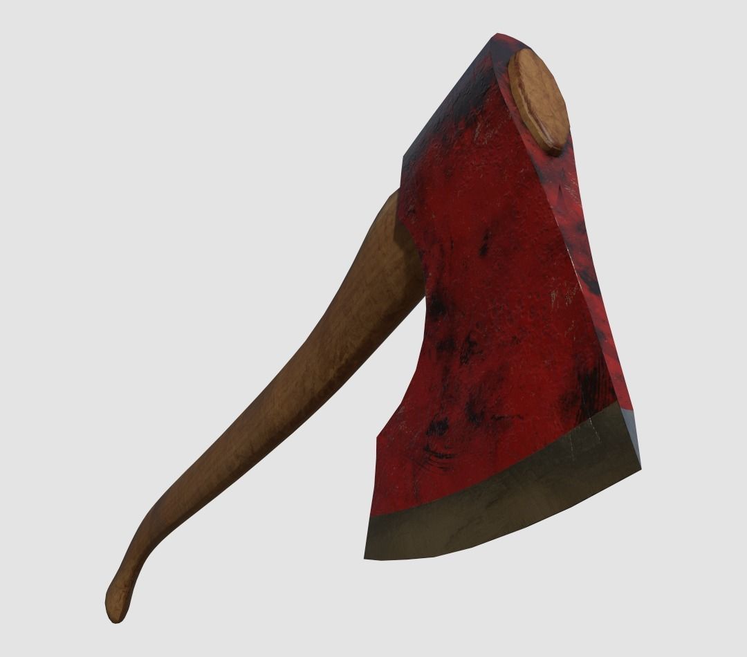 Simple Axe Low-poly 3D model_2