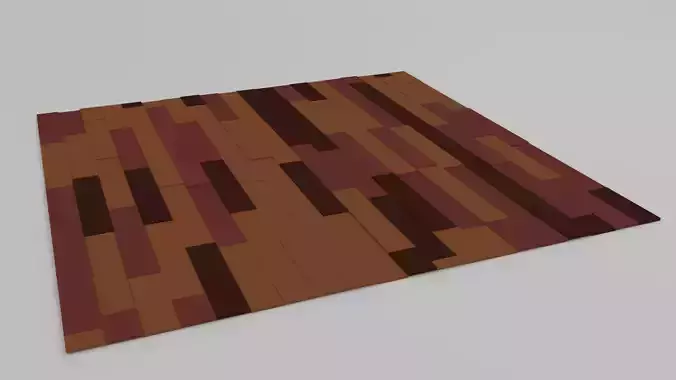 Wood Floor Low-poly 3D model
