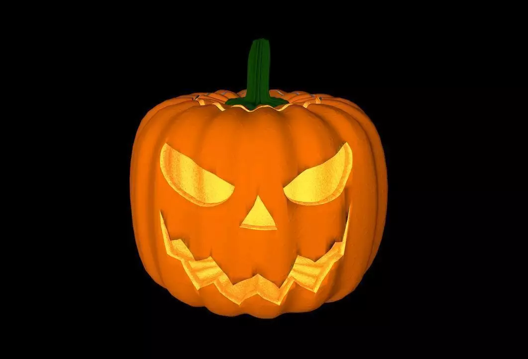 Pumkin Halloween - Good Jack  and Bad Jack 3D Model 3D print model_0