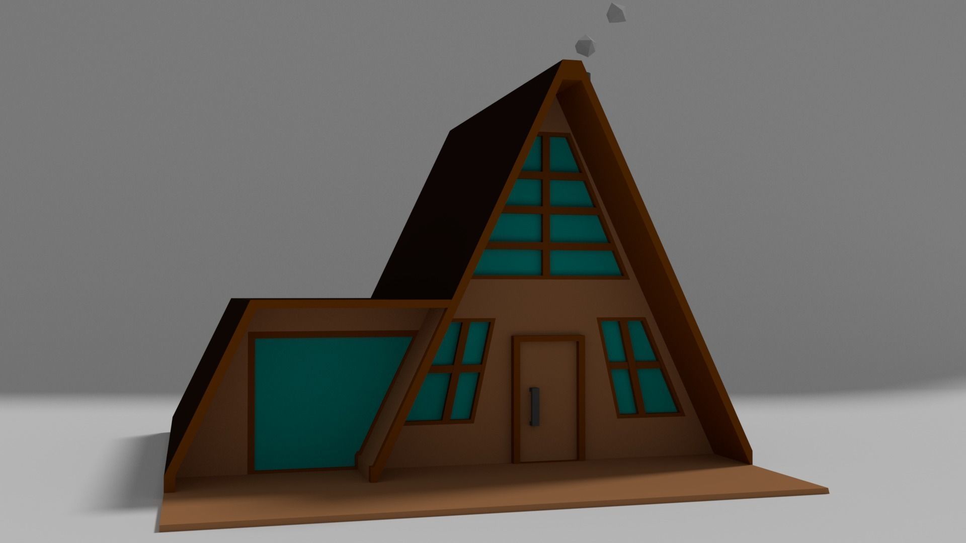 A-Frame Cabin Low-poly 3D model_6