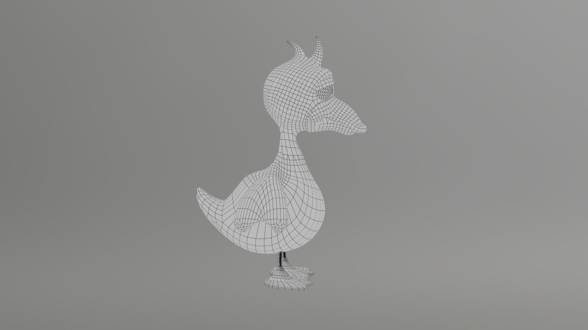 Sad Duck  3D model_4