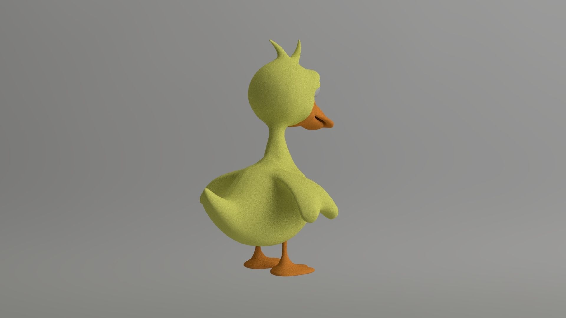 Sad Duck  3D model_2