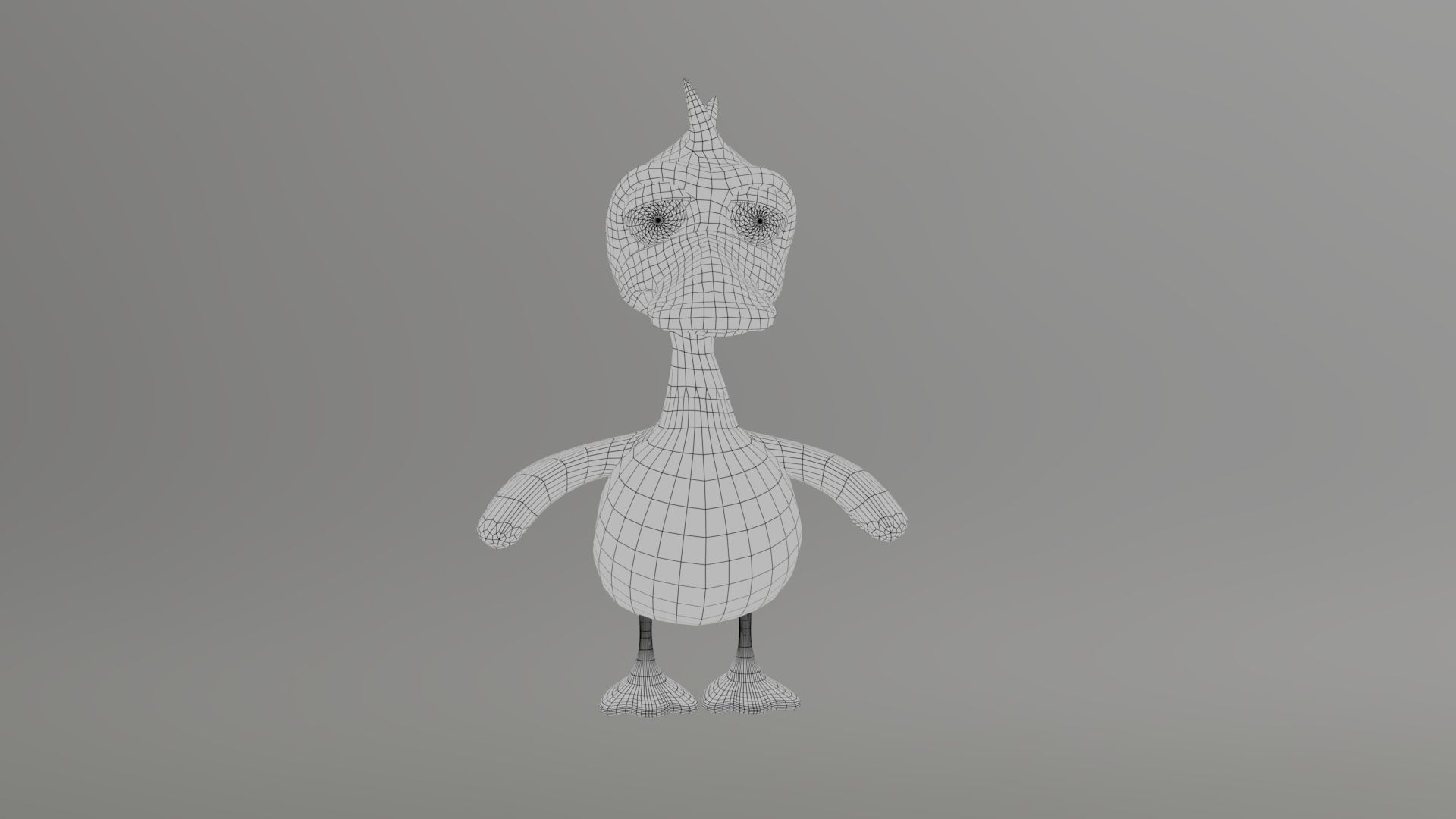 Sad Duck  3D model_3