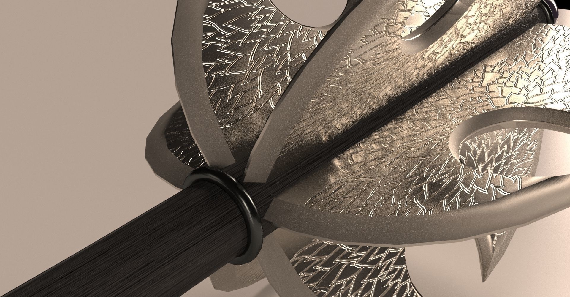 Engraved Mace 3D model CGTrader