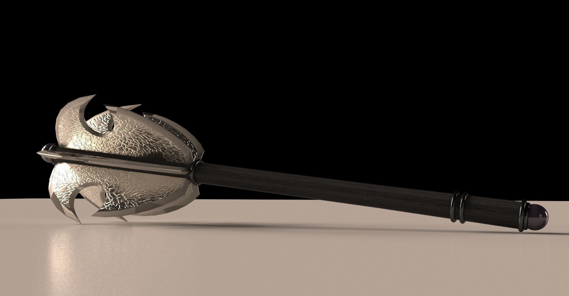 Engraved Mace 3D model CGTrader