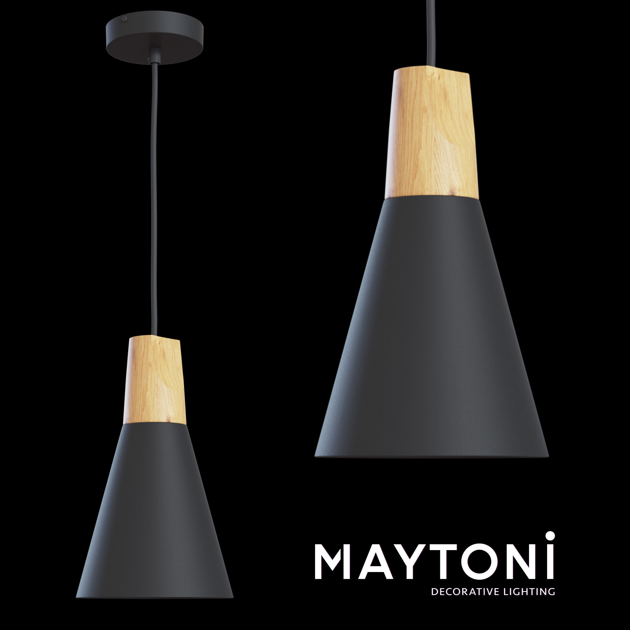 Pendant Bicones P359-PL-140-C Maytoni Modern Free 3D model_1