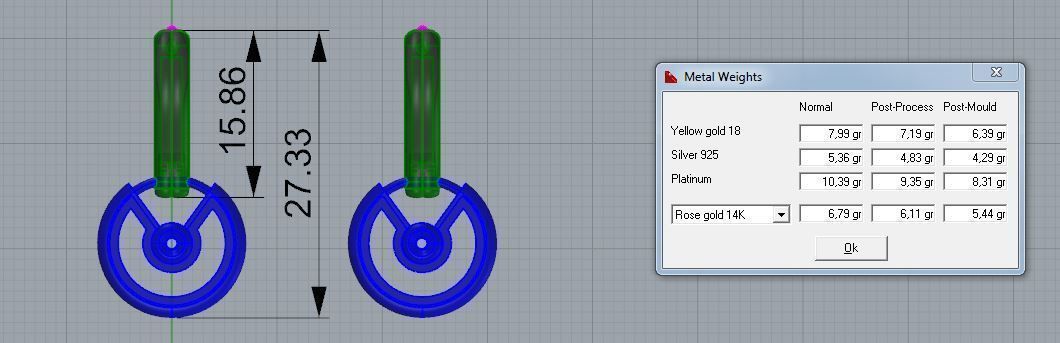 Ring with earrings-2 3D print model_3