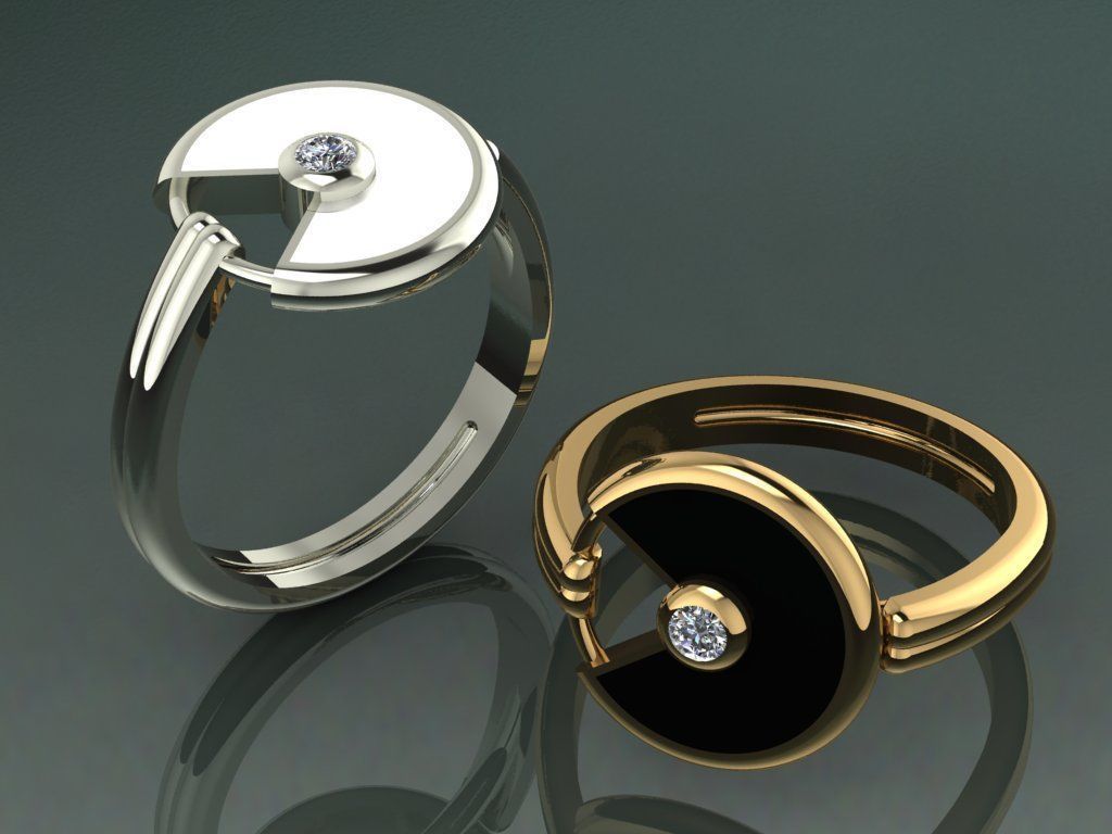 Ring with earrings-2 3D print model_1