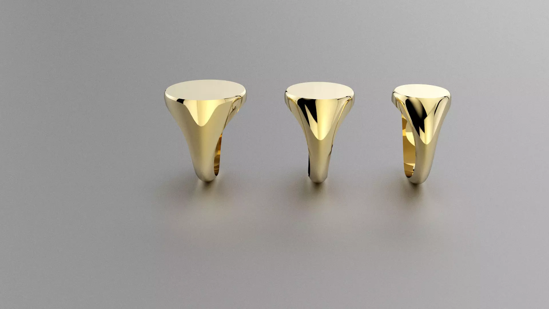 Set signet ring 3D model_0