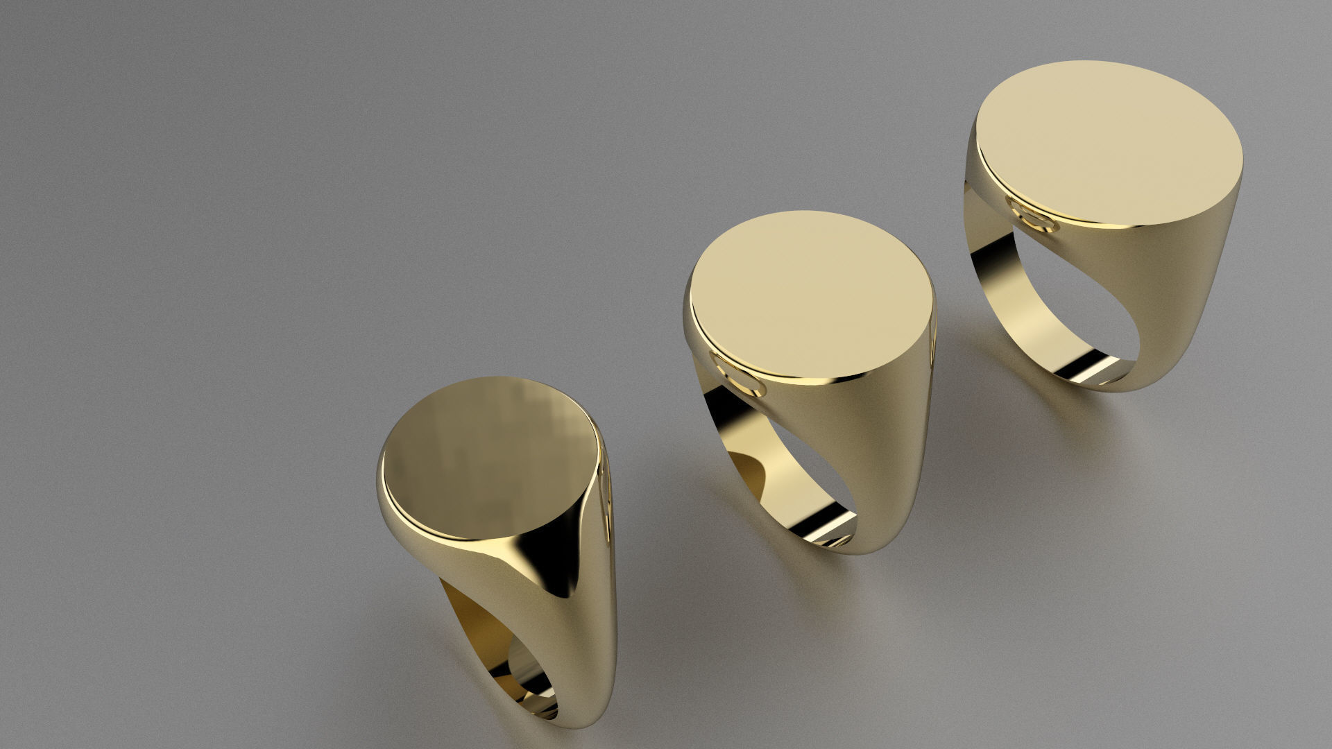 Set signet ring 3D model_5