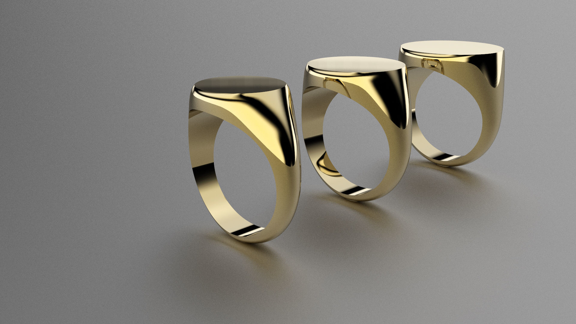 Set signet ring 3D model_2