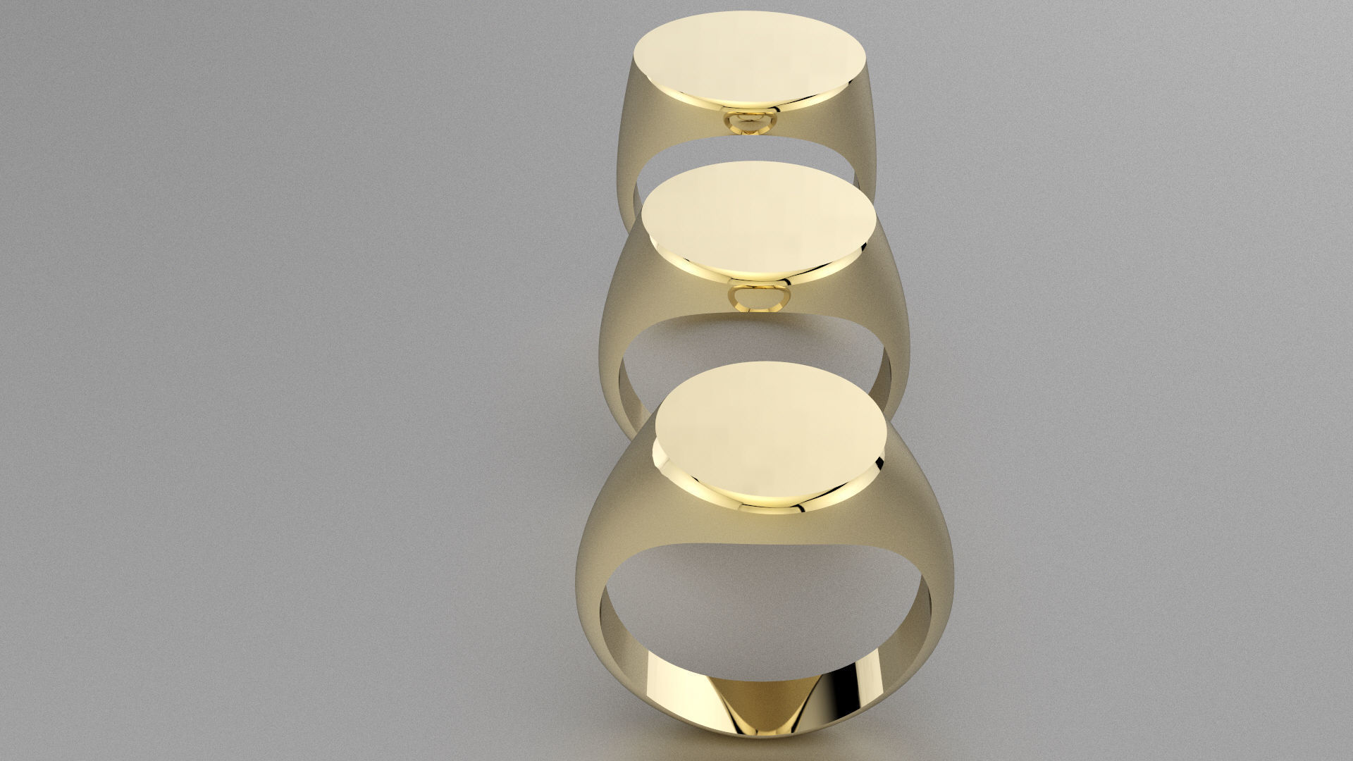 Set signet ring 3D model_3