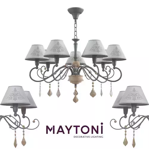 Chandelier Milea ARM132-PL-07-GR Maytoni Classic Free 3D model
