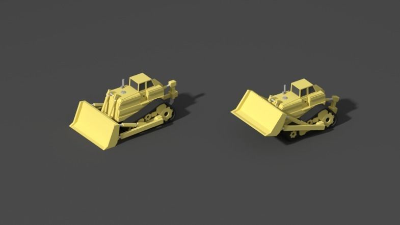 Low Poly Mining construction site in polygons Low-poly 3D model_10