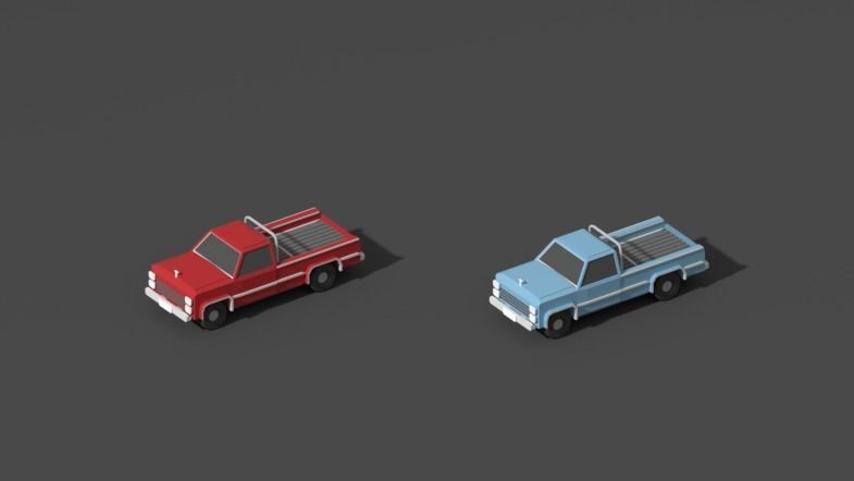 Low Poly Mining construction site in polygons Low-poly 3D model_12