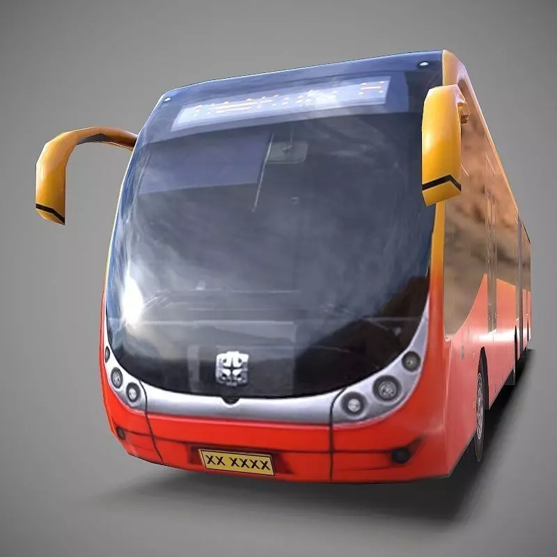 Bus Type2 Low-poly 3D model_0