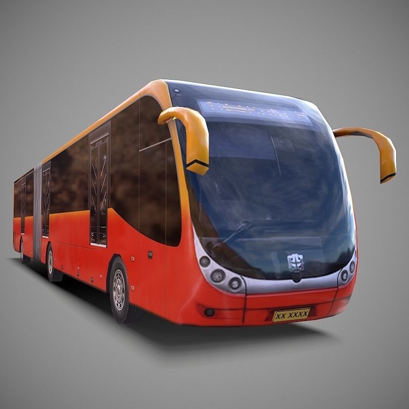 Bus Type2 Low-poly 3D model_1
