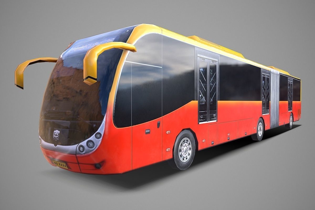 Bus Type2 Low-poly 3D model_2