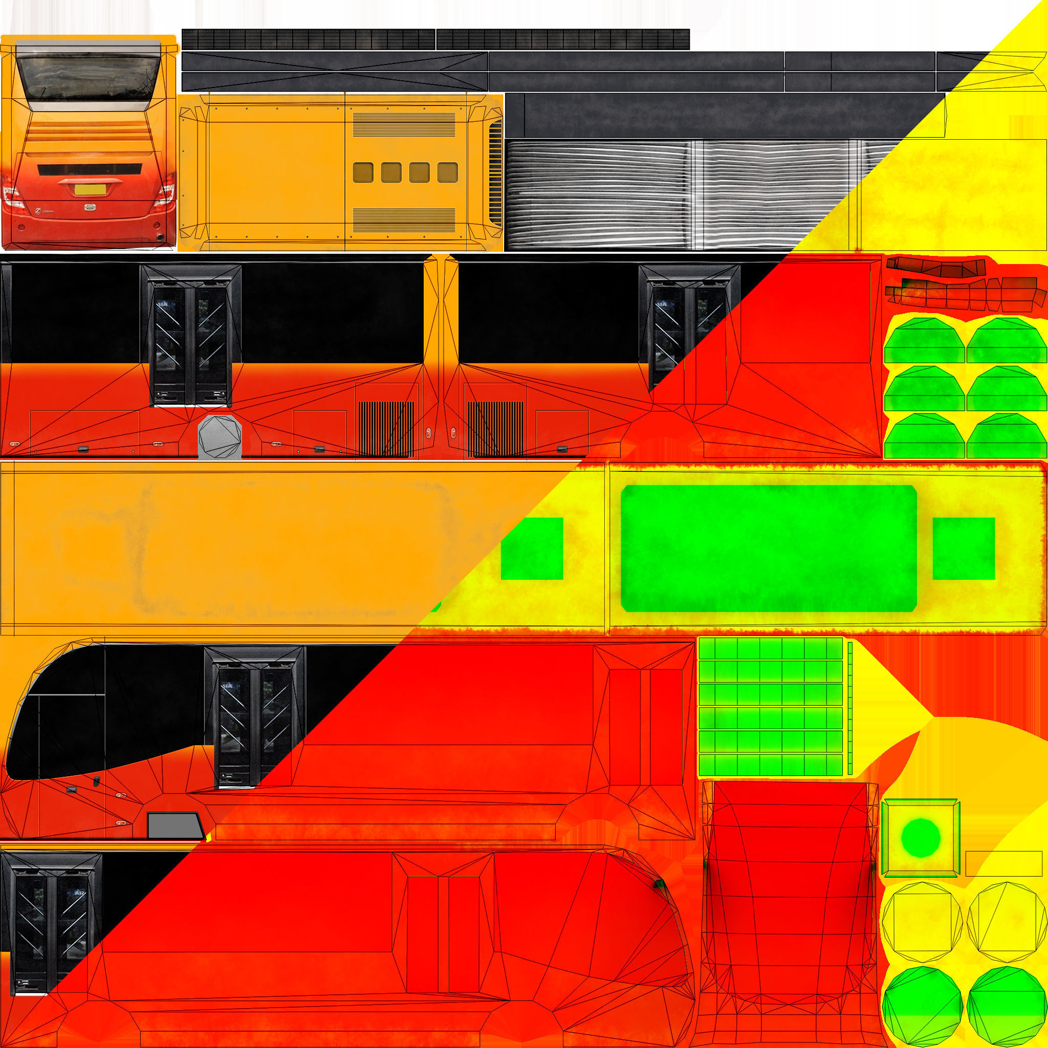 Bus Type2 Low-poly 3D model_8