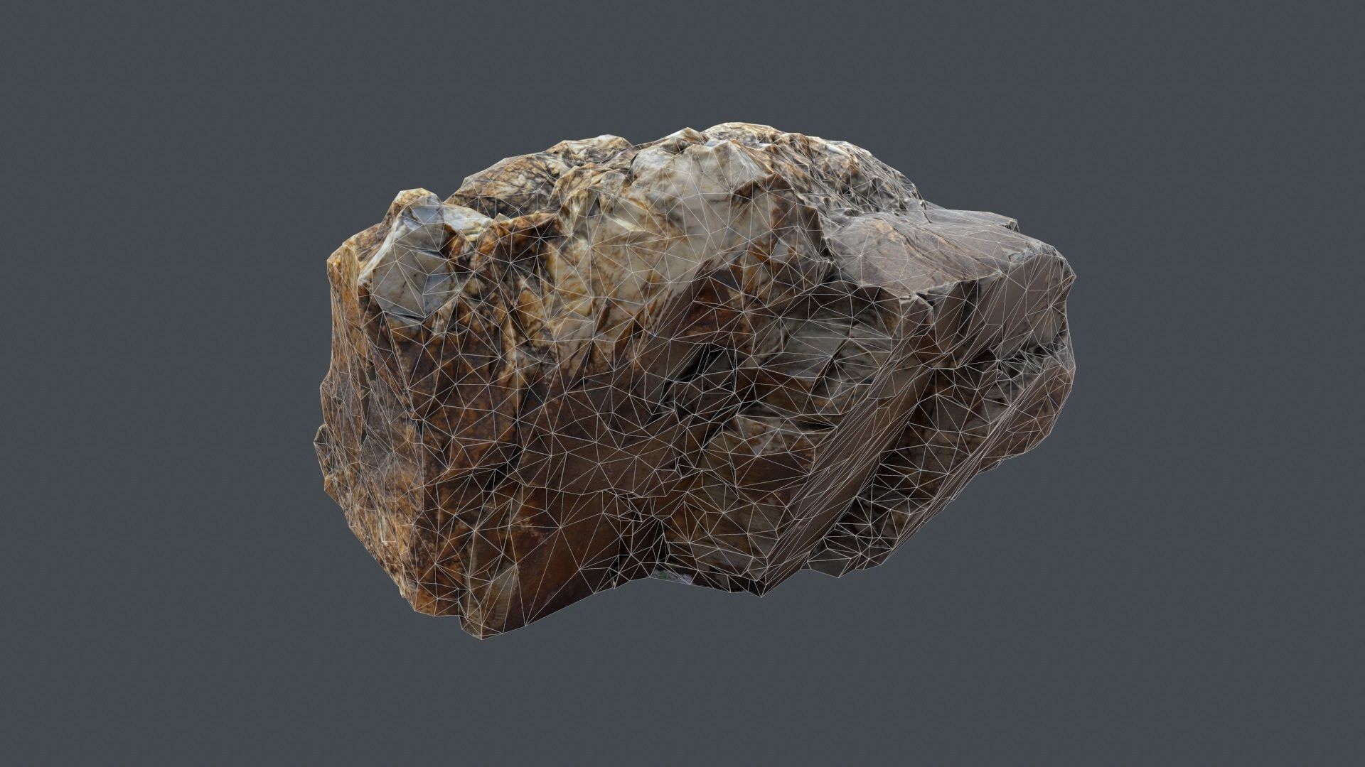 Stone Boulder a5 Low-poly 3D model_5