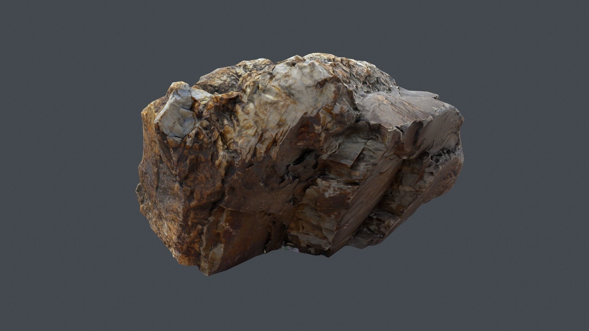 Stone Boulder a5 Low-poly 3D model_4