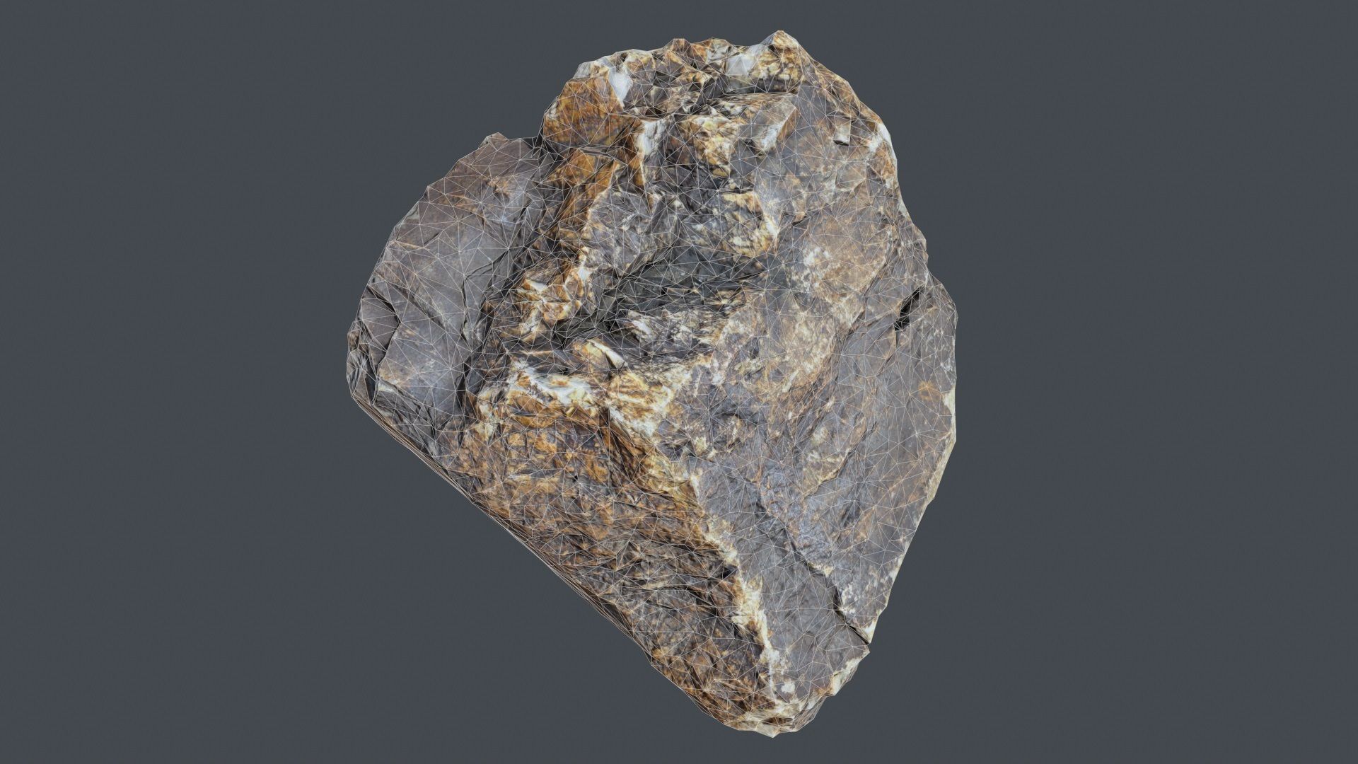 Stone Boulder a5 Low-poly 3D model_9